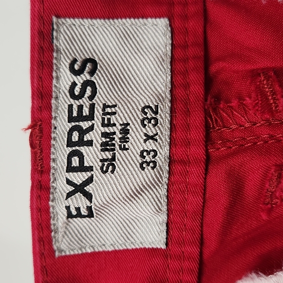 Express Pants Mens Express Slim Fit Red Dress Pants 33x32 Poshmark
